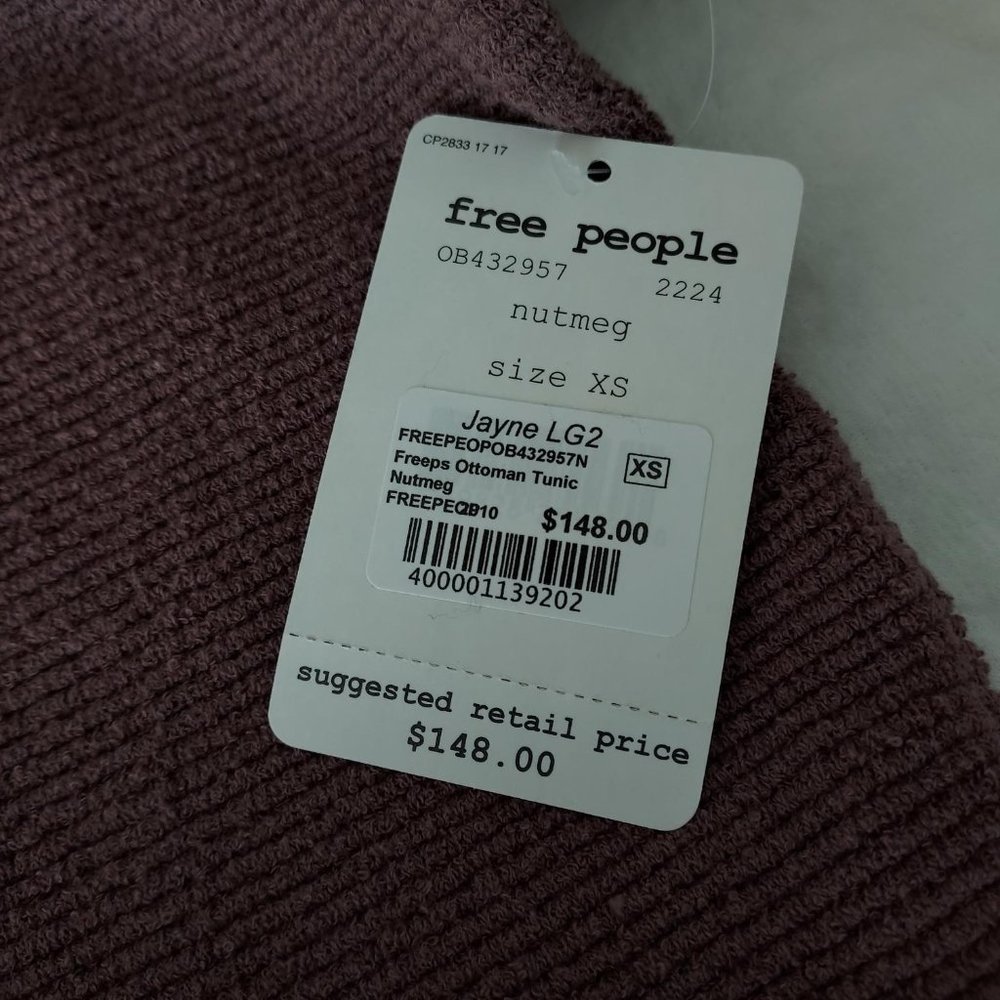 NWT Free People Ottoman sweater, brown/rose, XS - Picture 11 of 14